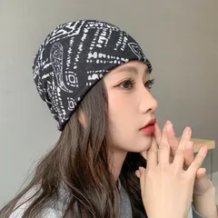 裏フリース　医療用帽子　ケア帽子　ニット帽　レディース　キャップ　ターバン　3way　ビーニー　ネックウォーマー