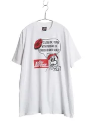 【お得なクーポン配布中!】 90s USA製 ★ ドクターペッパー 企業 イラスト プリント Tシャツ メンズ XL / オールド 当時物 アニマル シングルステッチ 大きいサイズ 白
