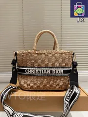 【今日特価】Dior Straw Tote Bag ディオール ストロー トートバッグ-WTO輸入2