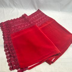 【特価】逸品 美品 ベルベット ショール ビロード レース 草花模様 女性 婦人 レディース 和装小物 和装 着物 留袖 訪問着 振袖 浴衣 B111414