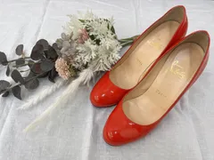 クリスチャンルブタン　パンプス　赤エナメル