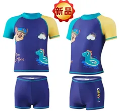✨新品✨ パウパトロール 男の子 水着 セパレート Chase キッズ スイムウェア 上下セット UV対策 速乾 子供用 半袖 スイミング プール 海水浴 ネイビー 男児 水遊び 100cm 110cm 120cm 130cm ニコロデオン