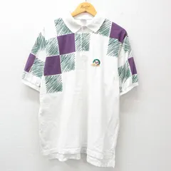 XL/古着 半袖 ポロ シャツ メンズ 90s テニス コットン 白他 ホワイト 25jun05 中古 トップス