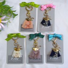 【A〜E】インド刺繍リボン チャーム キーホルダー