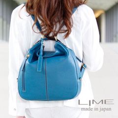 3way リュック バックパック 本革 LIME lime L1803 ネイビー ショルダーバッグ ハンドバッグ トートバッグ 斜め掛け ななめ掛け 通勤 通学