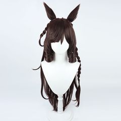 ウマ娘 プリティーダービー ダイイチルビー コスプレ ウィッグ 耳付き