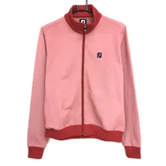 ★SALE価格★【超美品】フットジョイ ジャケットブルゾン レッド 織生地 ロゴ刺しゅう メンズ S ゴルフウェア FootJoy