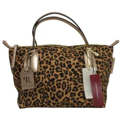 未使用 ROBERTA PIERI ロベルタピエリ TATAMI-ND レオパード柄 2WAY ハンドバッグ ショルダーバッグ ブラウン系 レディース 古着 中古 USED