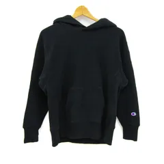 チャンピオン パーカー トップス プルオーバー スウェット レディース Mサイズ ブラック Champion 【中古】