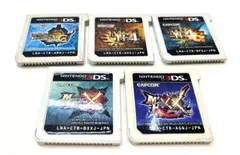 【高松25-0052】【中古】3DSソフト 『モンスターハンター3G』『モンスターハンター4』『モンスターハンター4G』『モンスターハンターX』『モンスターハンターXX』 ソフトのみ5本セット