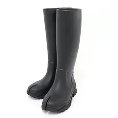 メゾン マルジェラ タビ ラバーブーツ レインブーツ ブラック ポリウレタン サイズ36 S58WW00159 長靴 【中古】