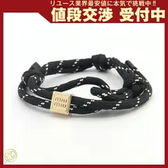 miumiu♡大人気完売ブレスレット(ブラック) MIU MIU(ミュウミュウ) ブレスレット ブラック｜【公式