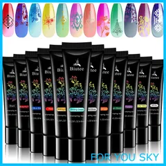 【在庫処分】Biutee カラージェル スタンプ専用ジェル ネイルスタンピング ジェル 12カラーセット 8ｍｌ 15-30日間ぐらい艶長持ち UV/LED ポリッシュタイプ ネイル プレート専用