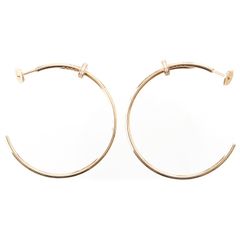 カルティエ ダイヤ 750PG ジュストアンクル ピアス フープ 小物 アクセサリー ジュエリー Au750 CRB8301212 ゴールド 11g【中古】