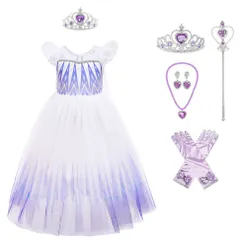 アナと雪の女王２ エルサ 子供 ドレス 衣装 豪華６点セット 100～140cm