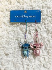 【希少】　スティッチ　エンジェル　ストラップ　ディズニーリゾート　根付け