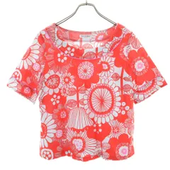 マリメッコ 総柄 半袖 カットソー 36 レッド系 marimekko レディース 古着 【240506】 メール便可