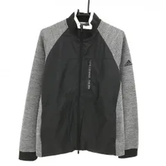 アディダス 切替ジャケット 黒×杢グレー 3ポケット  メンズ L ゴルフウェア adidas