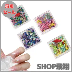 【大安売り】押し花 ネイルパーツ 4個セット ドライフラワー ネイルパーツ ネイル 押し花 レジン用 小花 ジェルネイル ネイルアート デコパーツ (マルチカラー C)