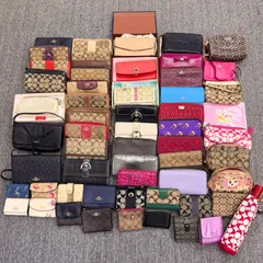 比較的美品あり🌈B～Jランク　COACH　　長財布　二つ折り財布　ポーチ　　bag　レザー　PVC　シグネチャー　ブランド　まとめ　まとめ売り　57点　「０EL」