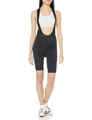 Size:36_Color:ブラック [リオン ド カペルミュール] サイクルパンツ Ladies サイクルビブショーツ グレーロゴ スタンダードパッド 黒 36