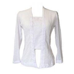 Kebaya ドッドシフォン クバヤ  ホワイト インドネシア 民族衣装