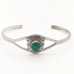 【美品】シルバーデザインバングル　Quoc Turquoise　STERLINGSILVER　シルバー925