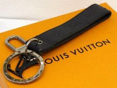ヴィトン M68675 BC0220 ■ モノグラムシャドウ ポルトクレ ドラゴンヌ キーホルダー キーリング レザー ブラック  LOUIS VUITTON□7F