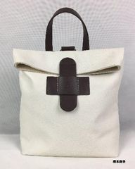 本革リュックサック オフホワイト/ブラウン レザー 革 匠の技 純国産 日本製 送料無料 大人レザー「Hashimoto」 橋本商事