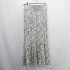 ◇ ⊂ natural couture ナチュラルクチュール 花柄 ロング フレア スカート サイズF ブルー系 レディース E  【1506190007168】のサムネイル