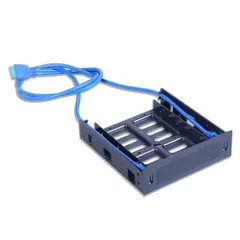 新品 Ahvqevn 2 X USB 3.0フロントパネル、3.5インチ、デバイス/ HDDまたは2.5インチ、SSD / HDDから5.25フロッピーからオプティカルドライブベイトレイブラケット