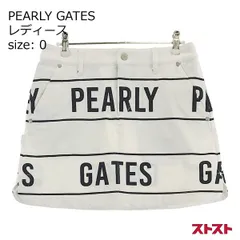 PEARLY GATES パーリーゲイツ ストレッチスカート ロゴ ボーダー柄 ホワイト系 0 [240101138055]#