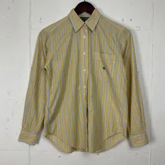 Ralph Lauren ラルフローレン ストライプ 長袖シャツ 古着 レディースS相当 イエロー 黄色【f240213016】