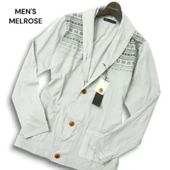 MEN'S MELROSE メンズメルローズ 通年 ノルディック柄★ ショールカラー カーディガン Sz.3 メンズ 灰のサムネイル
