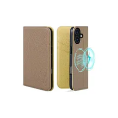 VISOUL iPhone16 対応ケース 手帳型 本革 アイフォン16 手帳型ケース MagSafe対応 アイホン16ケース 横置きスタンド機能付き手帳型ケース スマホケース レザーケース カード収納 携帯ケース 全面保護 マグネット 柔軟なTPU素材  0