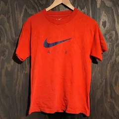 【希少カラー】NIKE ナイキ AIR スウッシュ ロゴ Tシャツ レッド Lサイズ相当 ヴィンテージ風
