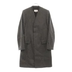 Maison Margiela 14 (メゾンマルジェラ) 20AW グレンチェックウールノーカラーコート グレー S50AA0097のサムネイル