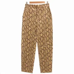 ザラ ZARA タグ付き コクーンパンツ フェイクレザー パイソンプリント XS ベージュ /AE