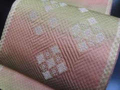 19-83 名古屋帯 八寸 美品 正絹 着物 松葉仕立て 綴れ 太鼓柄 - メルカリ