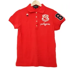 PEARLY GATES(パーリーゲイツ) 半袖ポロシャツ サイズ0 XS レディース - レッド×白×ダークネイビー