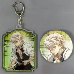 【中古】グッズセット 不死川実弥 ティザービジュアル アクリルキーホルダー＆缶バッジセット 「鬼滅の刃 柱稽古編」