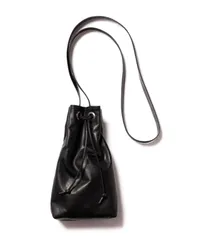 MR.OLIVE E.O.I/WATER PROOF LIGHT LEATHER / DRAWSTRING MINI SHOULDER BAG ミスターオリーブ イーオーアイ/ウォータープルーフウォッシャブルレザー/巾着ミニショルダーのサムネイル