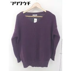 ◇ NATURAL BEAUTY BASIC Vネック ニット 長袖 セーター サイズM パープル レディース  【中古】 【1106080012366】
