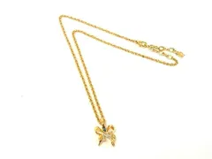 ■新品同様■ NINA RICCI ニナリッチ リボン ネックレス アクセサリー レディース ゴールド系 DK1480