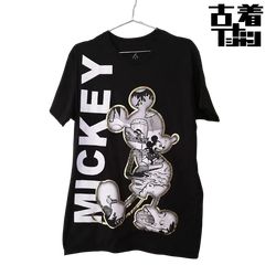 ヘインズ Tシャツ クルーネック 半袖 L 黒 ミッキー ディズニー 