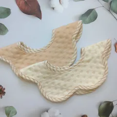 スタイ　ベビースタイ　よだれかけ　防水　360度　新品　女の子　男の子　まとめ売り　ガーゼ　花型　赤ちゃん　回転　くるくるスタイ　お食事エプロン　エプロン　もくもくスタイ　ビブ　シンプル　ベビー　ベビー用品　フリル　よだれカバー　出産祝い　2枚セット　3B