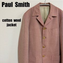 ポールスミス Paul Smith ジャケット コットン ウール 四つボタン シングルブレスト メンズMサイズ 春秋