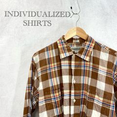 INDIVIDUALIZED SHIRTS インディビジュアライズ シャツ MOJITO モヒート 2042-1102 オープンカラー シャツ チェック 長袖 トップス ブラウン M メンズ
