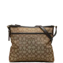 コーチ シグネチャー 斜め掛け ショルダーバッグ F29960 ブラウン ゴールド キャンバス レザー レディース COACH【1-0145484】