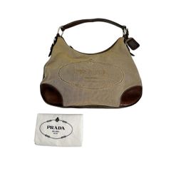プラダ BR3423 ワンショルダー ロゴジャガード ハンドバッグ PRADA カーキ